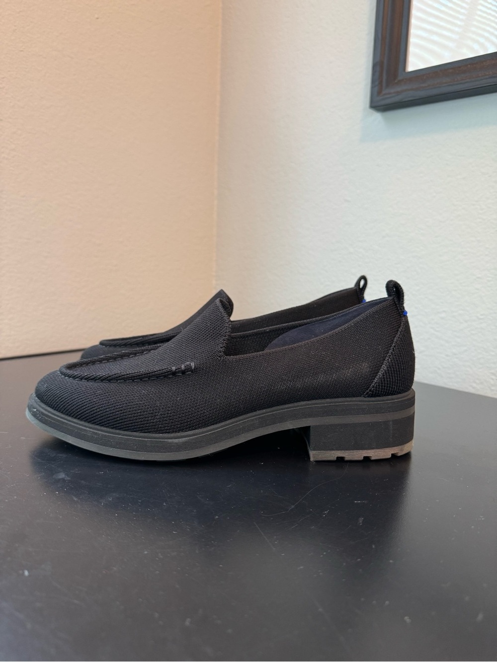 Rothy's The Lug Sole Wool Loafers in Black
